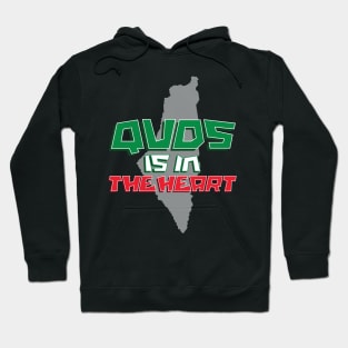 Quds is in the heart - Free Palestine Hoodie